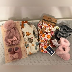 Size 0-3 baby girl fall/winter lot